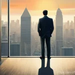 Home 16 흉악범죄자의 무기징역 선고 사례 - A solitary figure, seen from the back, stands before a large, stylized hourglass. On one side of the...